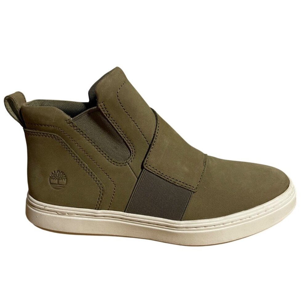 Timberland Womens Londyn Chelsea Sneakers Size 8.5 Olive Green Nubuck Leather
